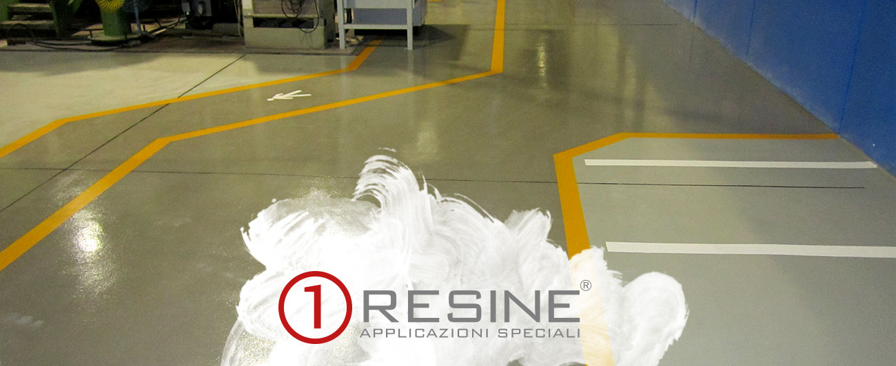 1 resine pavimento in resina a Piacenza con segnaletica a terra